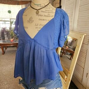 NWT ONEILL Bernadet Top in Blue Size XL 💙